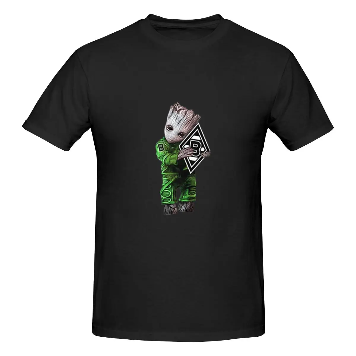 

Baby Groot Hug Borussia Monchengladbach Anime Vintage Washed Tops T-shirt Harajuku Short Sleeve Sweatshirts Men Cotton