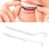 tufted toothbrush orthodontic brace cleaning stain removal interdental toothbrush for oral care white