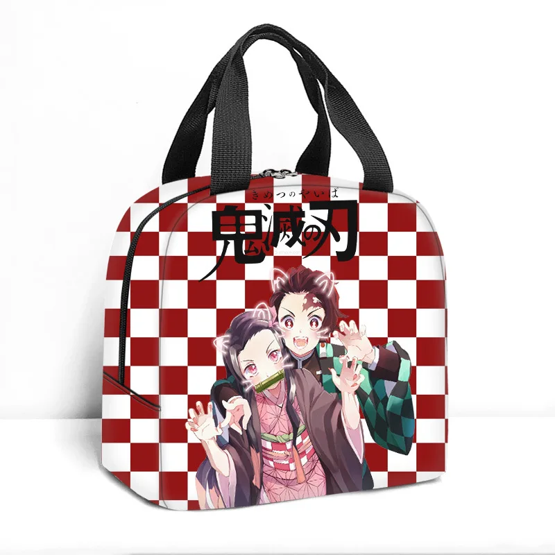 

Demon Slayer Kimetsu No Yaiba Student Work Lunchbox Thermal insulation Food Lunch Bag 3D Printed Portable Handbags Ice Bags