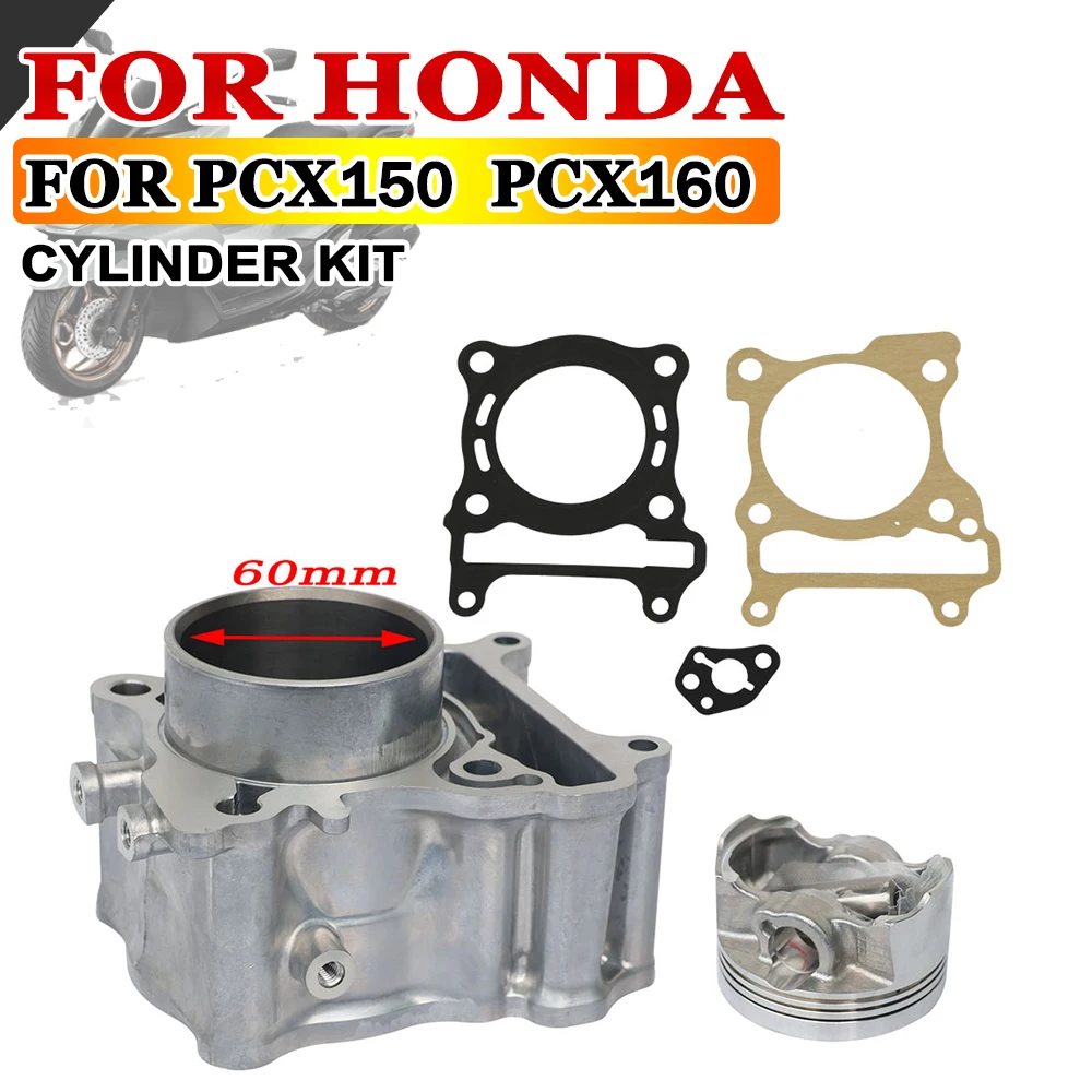 

Комплект цилиндров для скутера 60 мм, стандартное кольцо поршня для HONDA PCX 160 PCX160 ABS PCX150 PCX 150 2021 2022, запчасти для мотоциклов