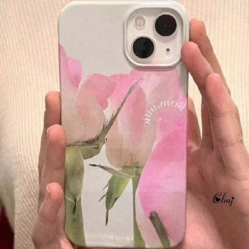 

Clmj Flower Rose Phone Case For iPhone 14 Plus 11 13 Mini 12 Pro XR XS Max X 8 7 Plus Se 2020 Silicone iPhone Protective Cover