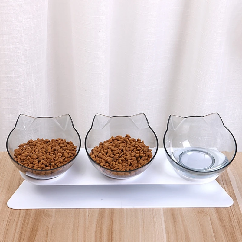 

Cat Dog Feeder 15° Tilted Raised Food Drinking Water Bowl for Puppy Kitten No Spill Pet Feeding Bowls Neck Guard Feeder Y5GB