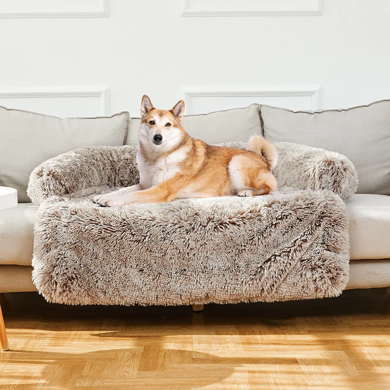

Большое плюшевое одеяло для дивана, съемная моющаяся Водонепроницаемая накидка на диван для собак и кошек, Всесезонная теплая собачья будка, подушка для щенка