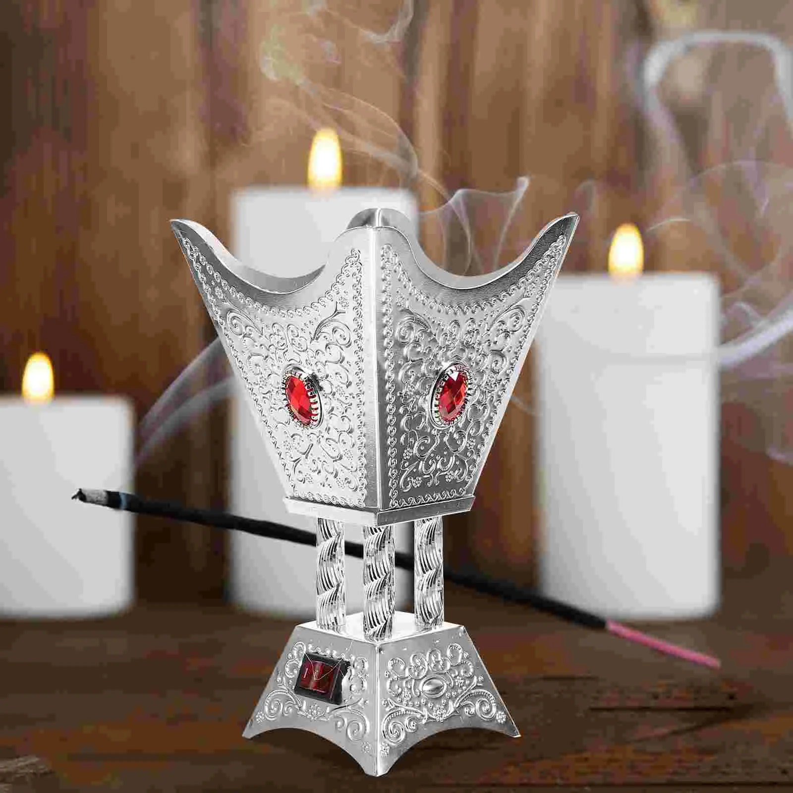 

Electric Burner Decorative Aroma Burner Stove Desktop Centerpiece(US Plug)