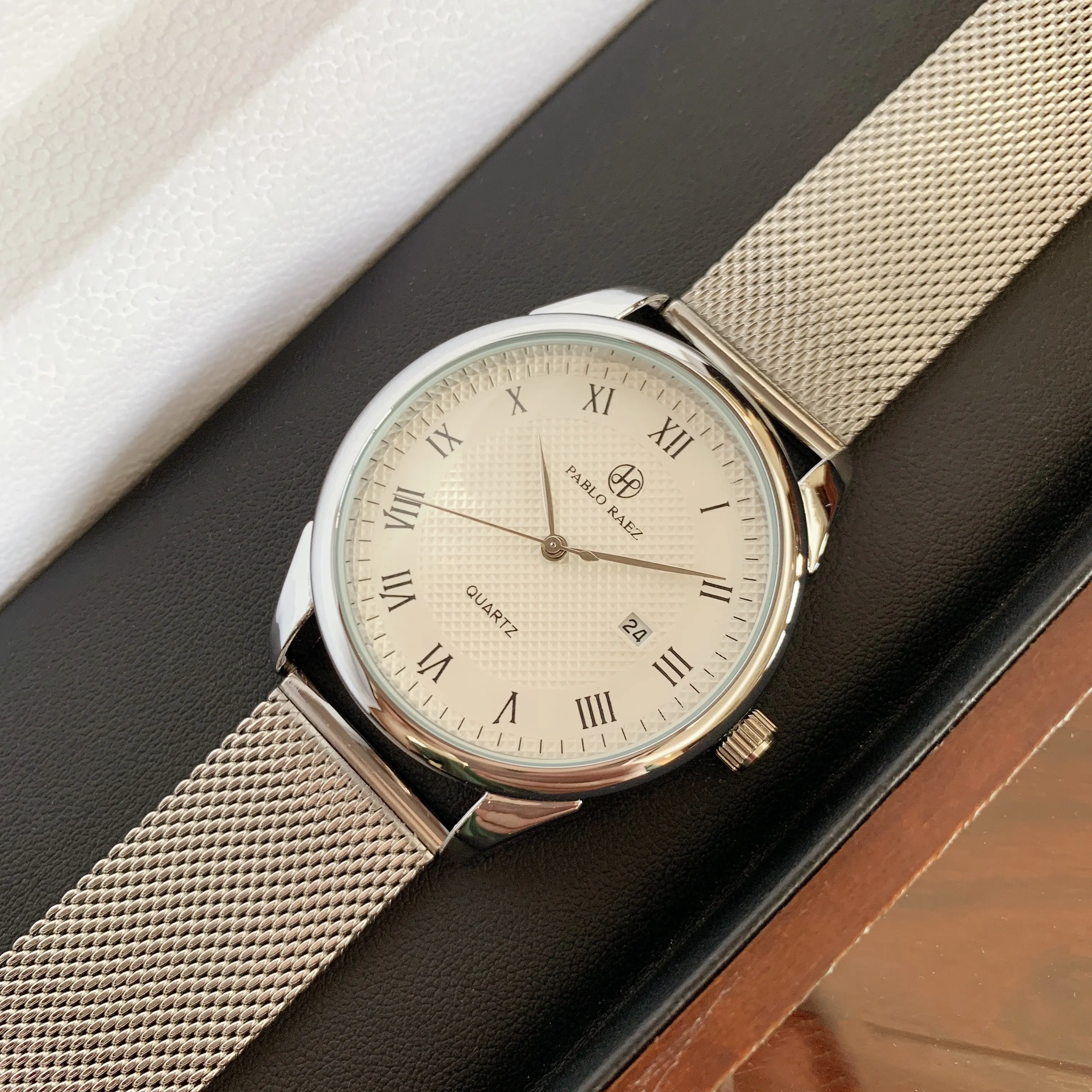 

PABLO RAEZ Drop Shipping A+++ Top Quality Steel Fashion Watch Quartz Waterproof Man Wristwatches Silver Male Luxury Date Clocks