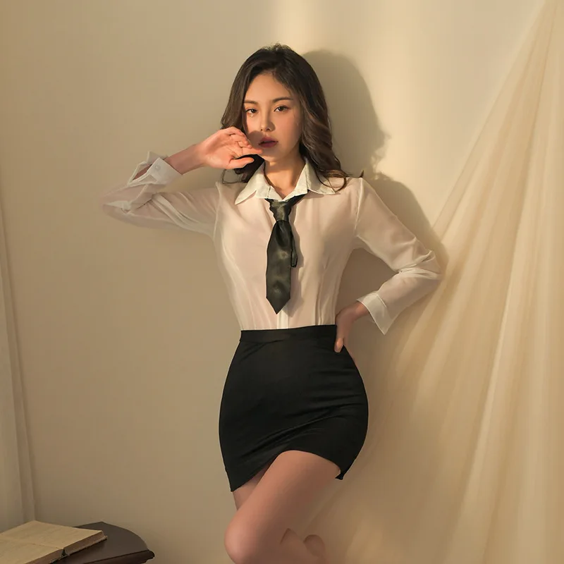 

Uniform Seductive Teacher Sexy Lingerie Tight Fitting Buttocks Secretary Suit Female Pure Desire Cosplay Teacher Uniform Erotic