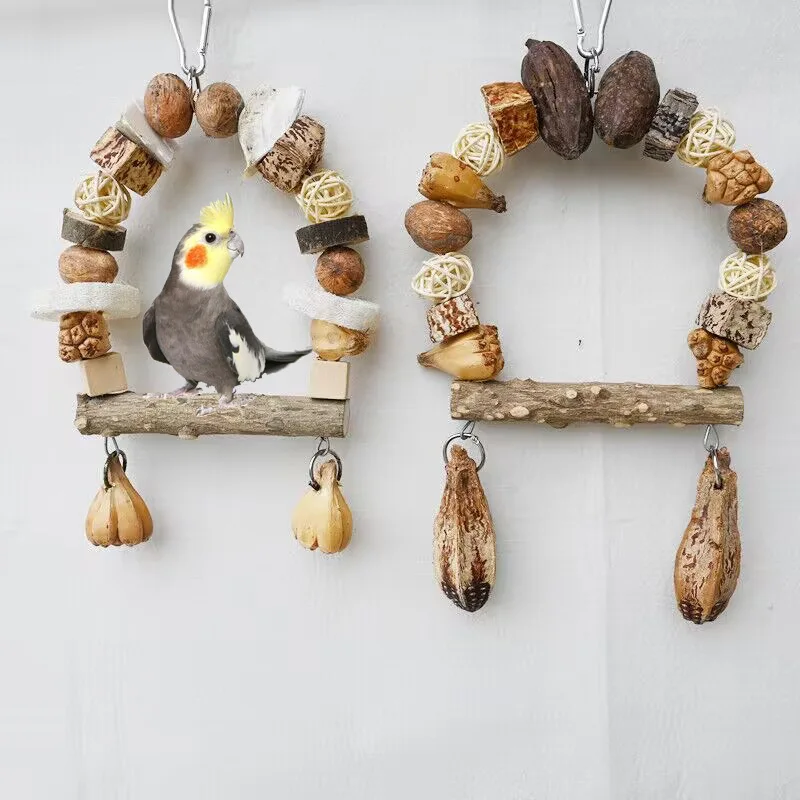 Фото Pet Bird Playstand Игрушка Птицы Клетка Висячие Качели Стоящий Окунь Подъем Качели Игрушка для Какаду №1