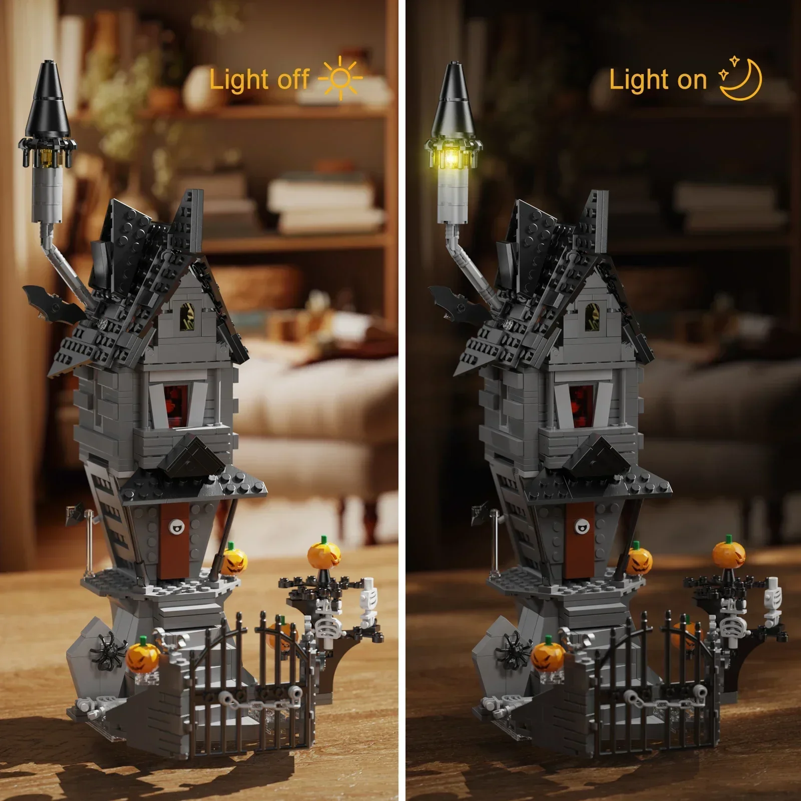 Набор строительных блоков Moc House-The Nightmare Before Building Blocks Тима Бертона Кошмар перед