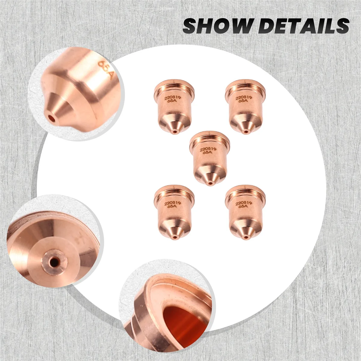 10шт 220819 Насадки 65А подходят для расходных материалов плазменной резки Powermax 65/85/105