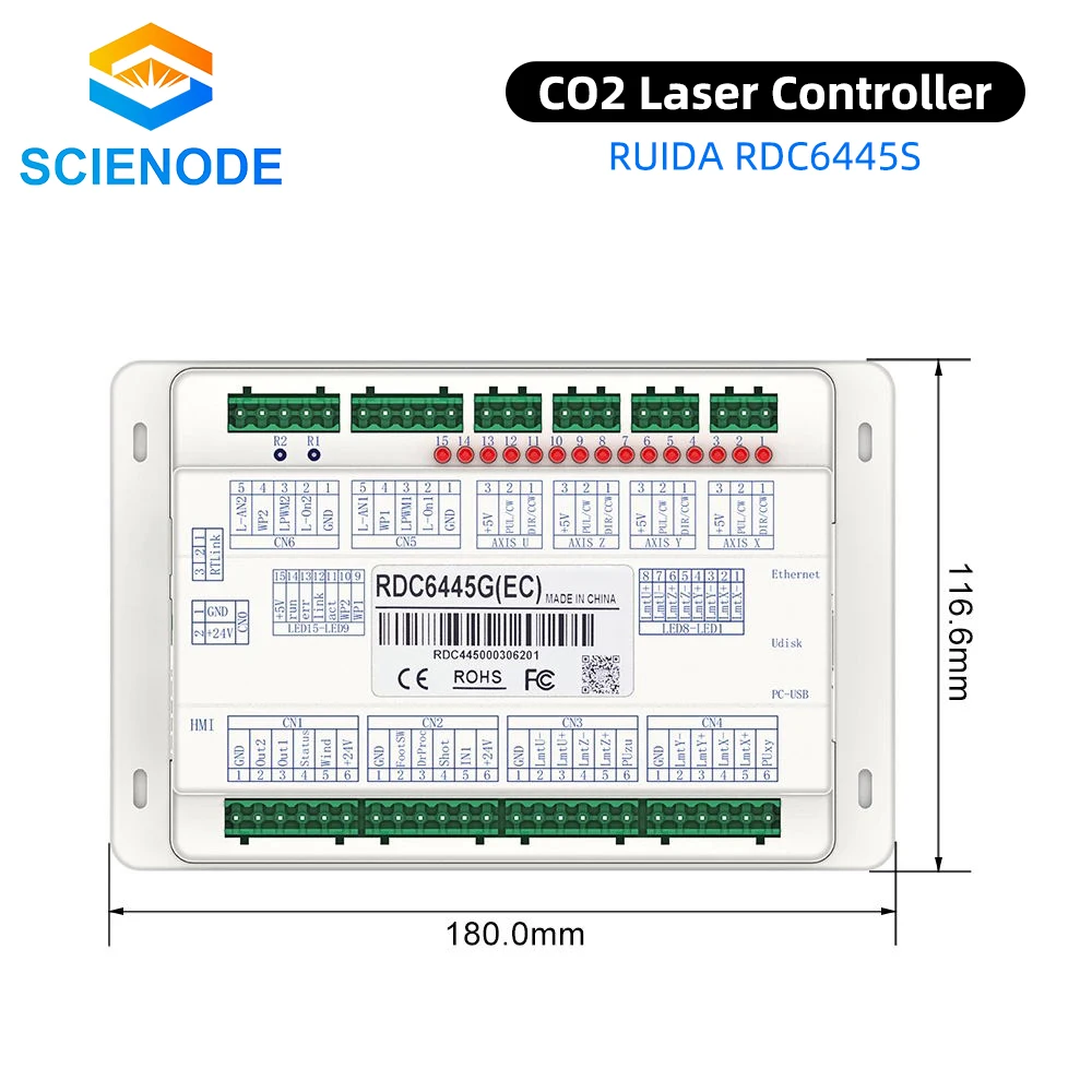 Лазерный контроллер Scienode Ruida 6445S RDC6445S CO2 обновленный 6445 6445G RDC6445G для систем