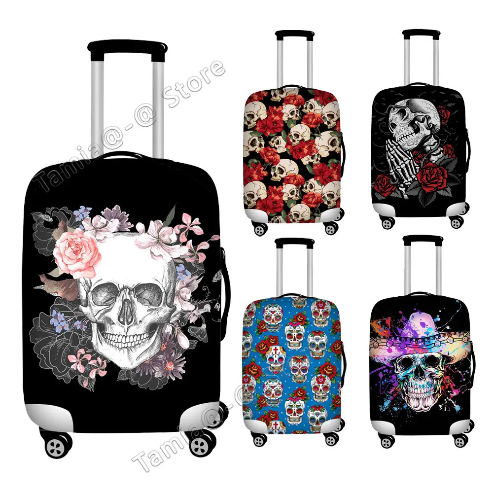 

18-32 inch 3D Sugar Skull Dust-proof Luggage Cover Suitcase Protective Bag Case Waterproof Travel Baggage Covers