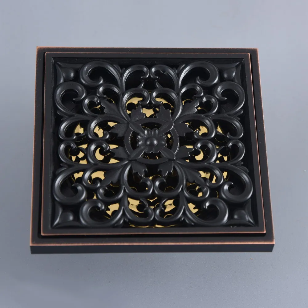 

Black Oil Rubbed Bronze Bathroom Waste Floor Drain Shower Drain Grate thr160