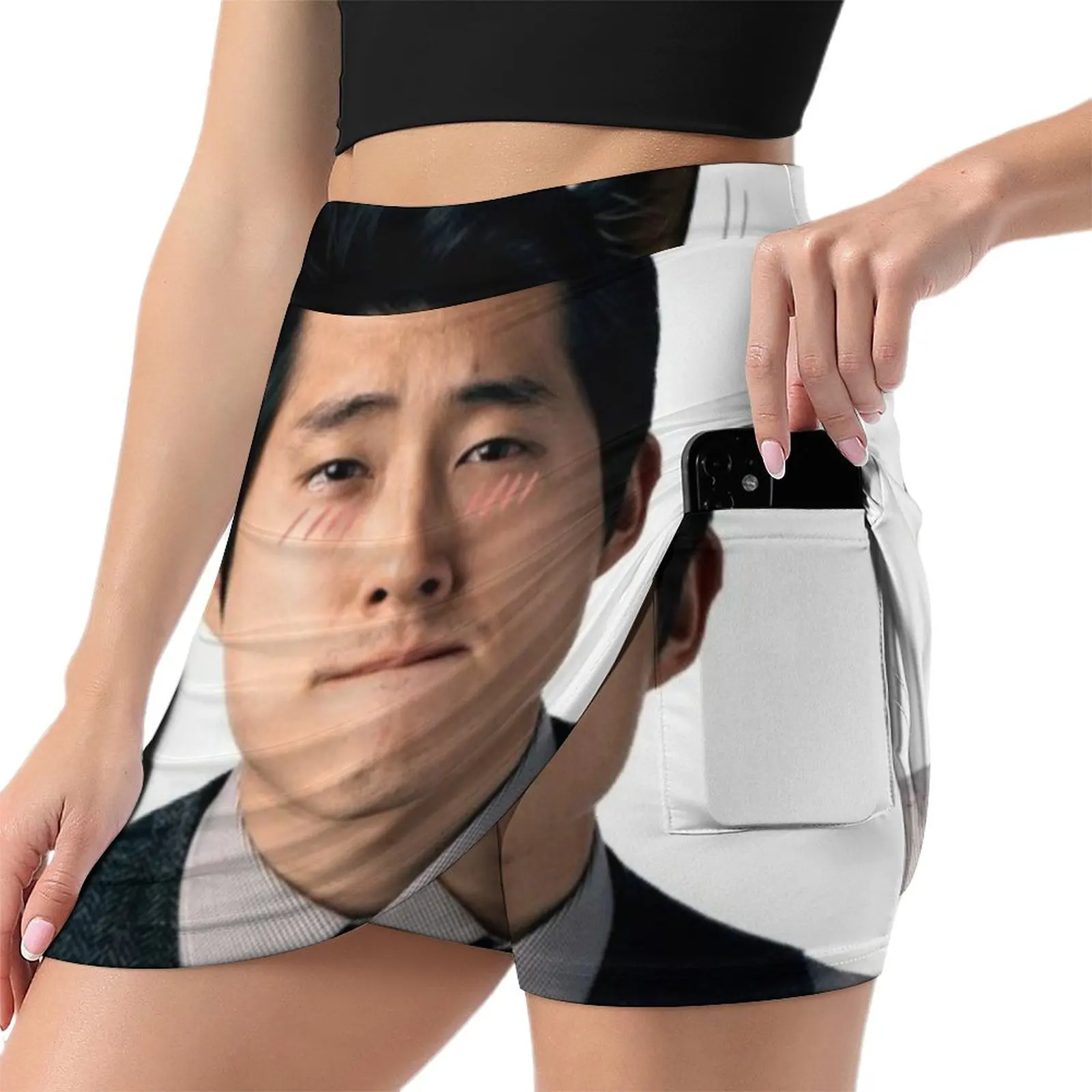 Мини-юбка Steven Yeun Glenn Rhee с котенком модная корейская одежда юбка для девочек