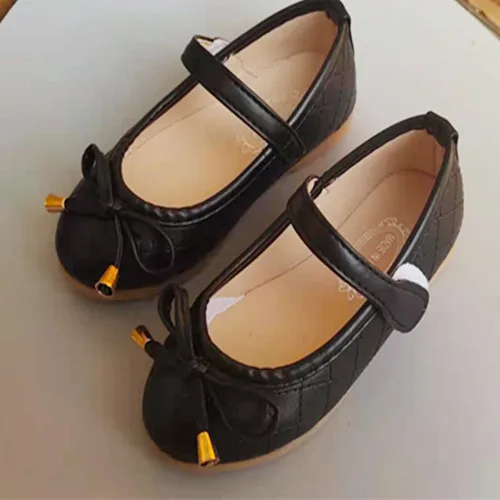 Kids Leather Shoes New Spring Baby Princess Party Girls Flats Mary Janes Children Black White Red Students Casual |