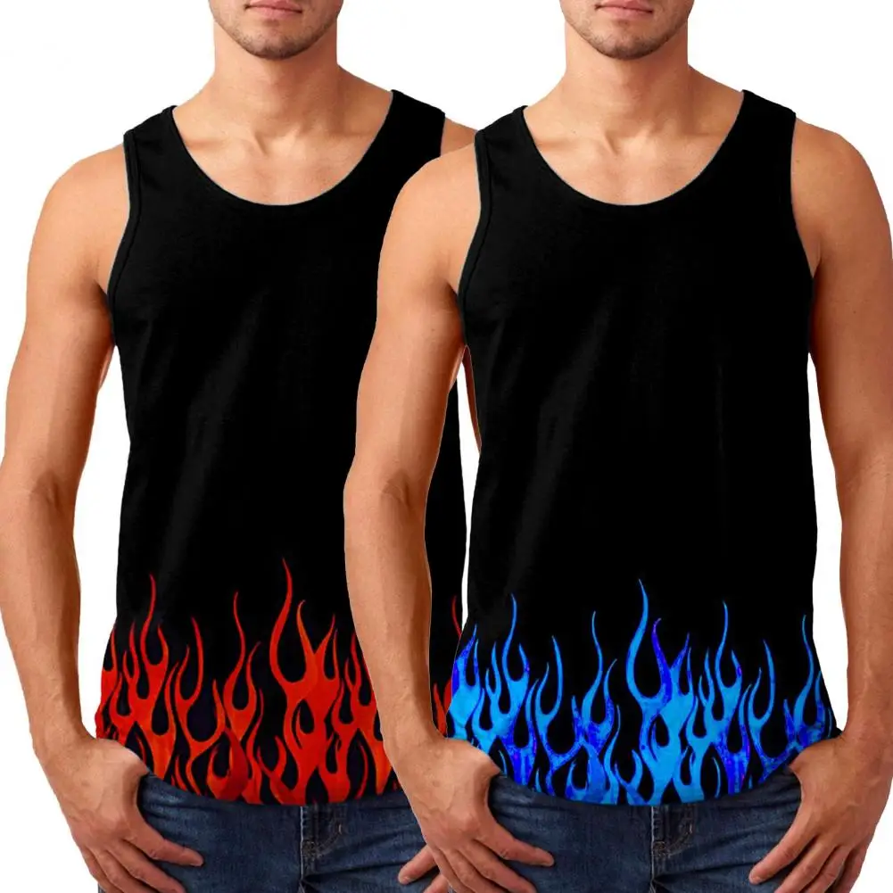 

3D Print Tank Top Men Vest O Neck Printing Cool Summer Male Vest Multicolor Breathable Tank Top Sleeveless Men Top for Daily