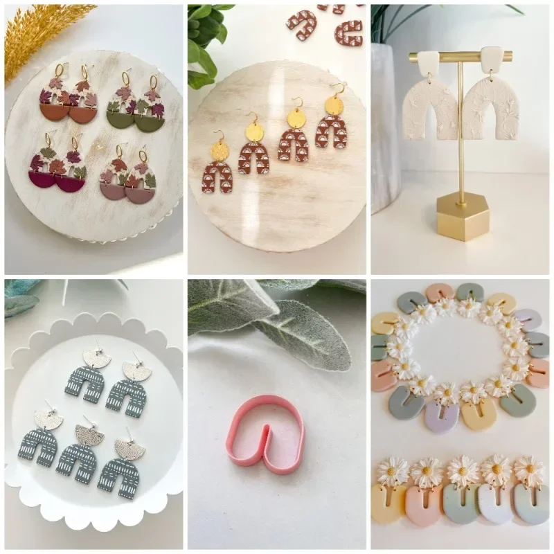 Ювелирные изделия ручной работы френч мягкая керамика серьги резаки сделай сам