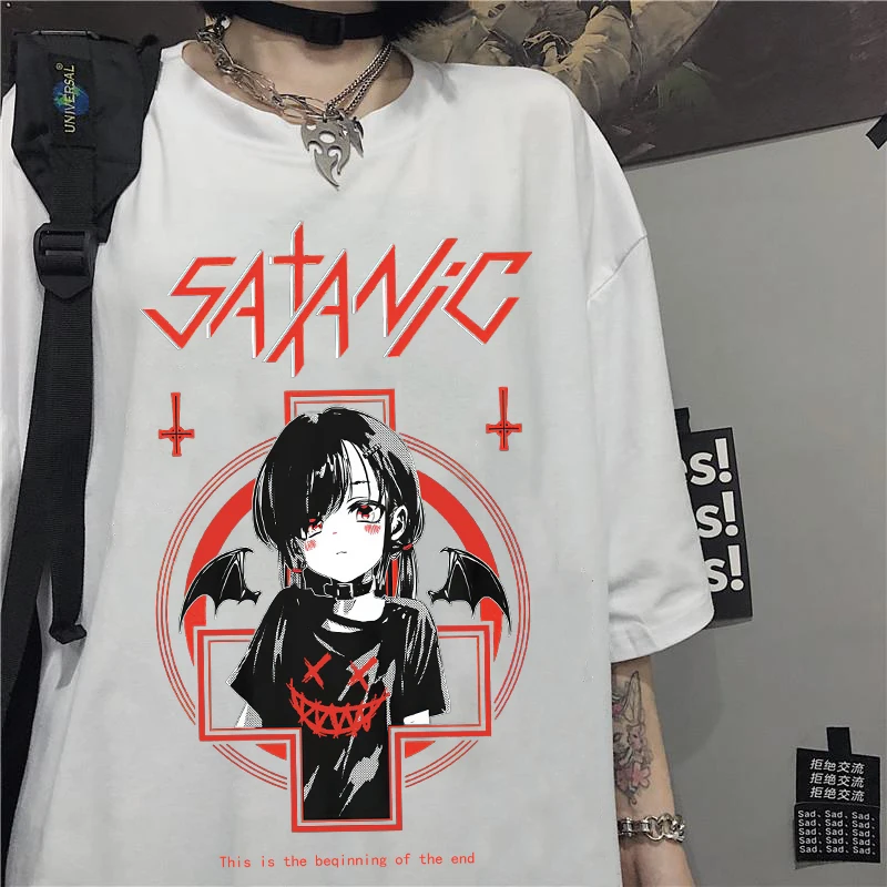 

Женская футболка с коротким рукавом и круглым вырезом, в стиле Харадзюку