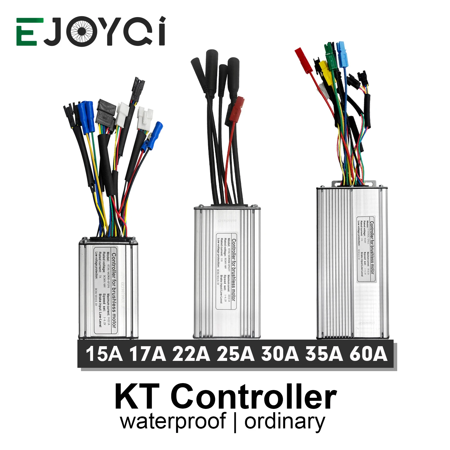 

KT Controller 36V 48V 250W 350W 500W 750W 1000W 1500W Waterproof Brushless Electric Bicycle Controller with Light Function