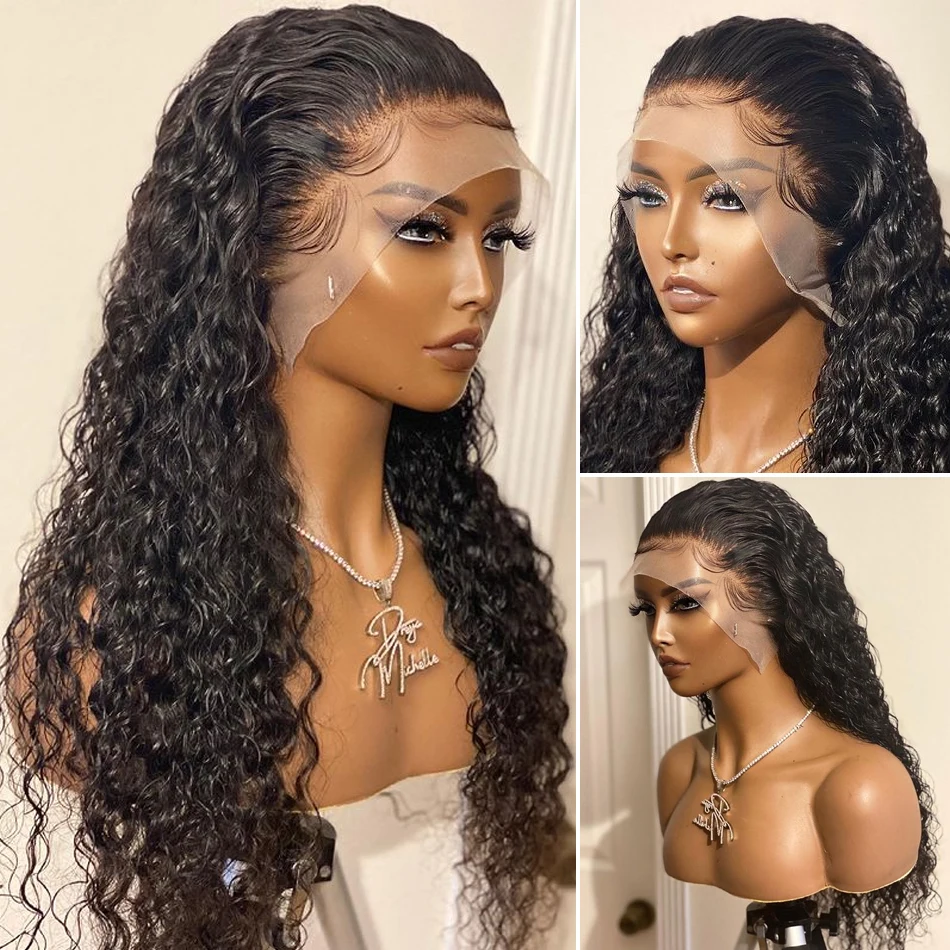 

Soft Middle Part 26inch Long Kinky Curly Lace Frontal Wig For Women Babyhair Natural Black Pre Plucked Daily Cosplay Glueless