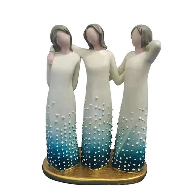 

By My Side Sculpted Hand-Painted Figure Resin Desktop Ornament Home Decor Gift