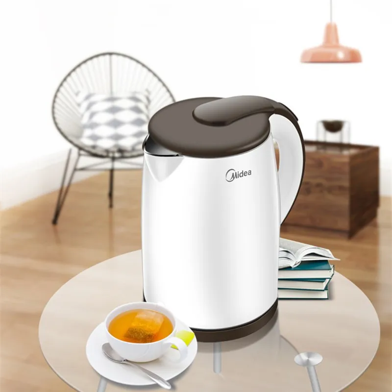 

Midea 220V Electric Kettle 304 Stainless Steel Portable Kettle Teapot Double-layer Anti-hot Intelligent Seamless Inner Bladder