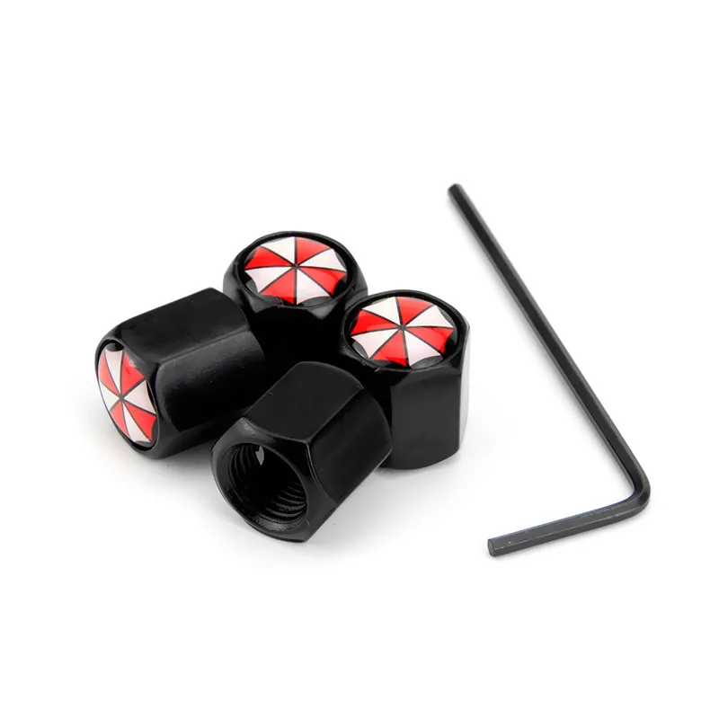 

4 Pcs Umbrella Corporation Anti-Theft Tire Valve Caps for Chevrolet bmw benz audi vw toyota mazda car covers Car Accessories