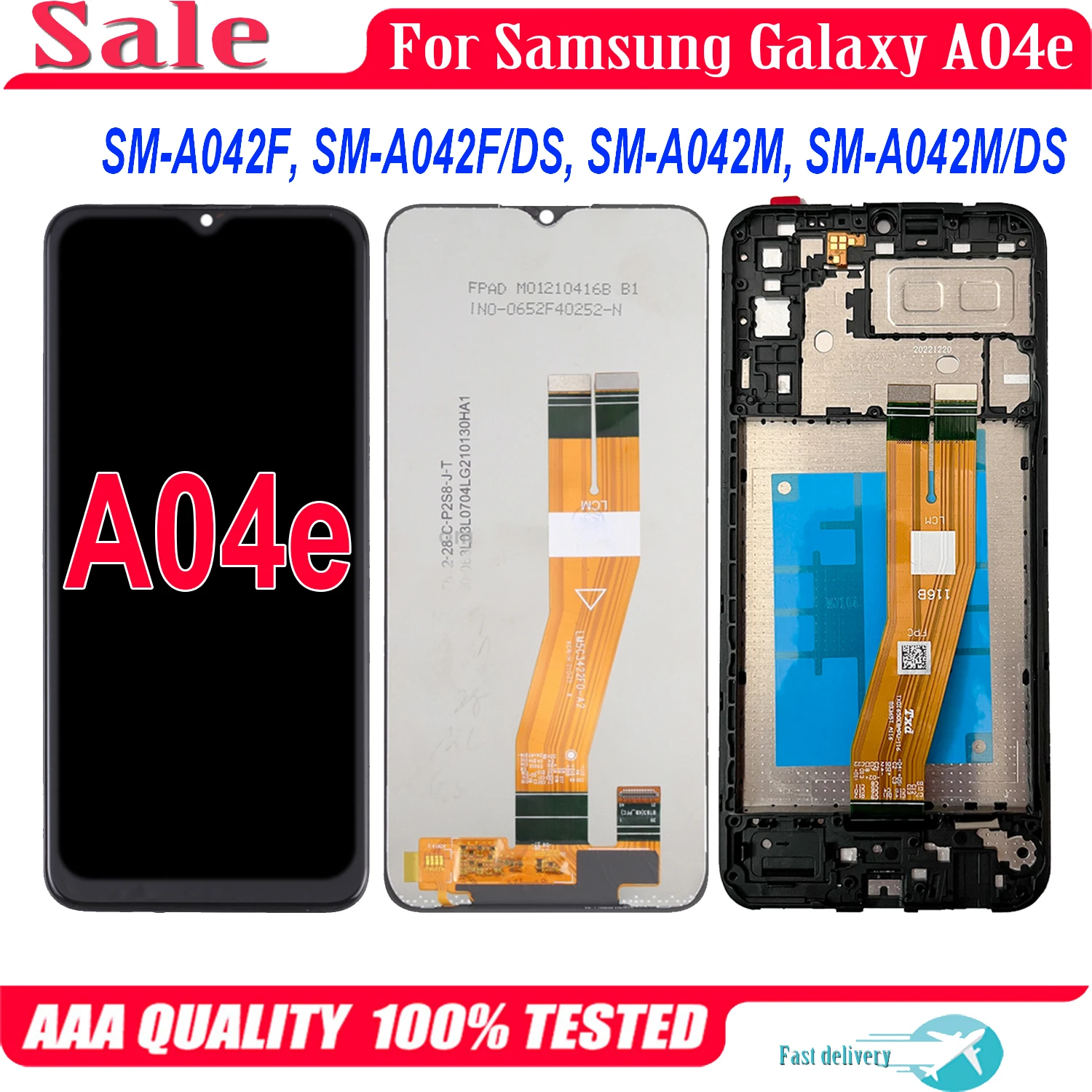 

Original 6.5'' For Samsung Galaxy A04e A042 SM-A042F SM-A042F/DS SM-A042M A042M/DS LCD Display Touch Screen Digitizer Assembly