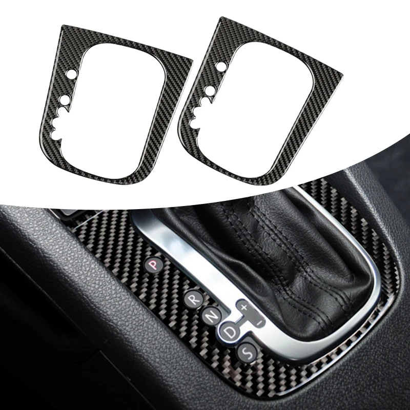

Carbon Fiber Car Gear Shift Panel Sticker Auto Box Interior Sticker For Volkswagen VW Golf 6 SCIROCCOF Auto Interior Accessories