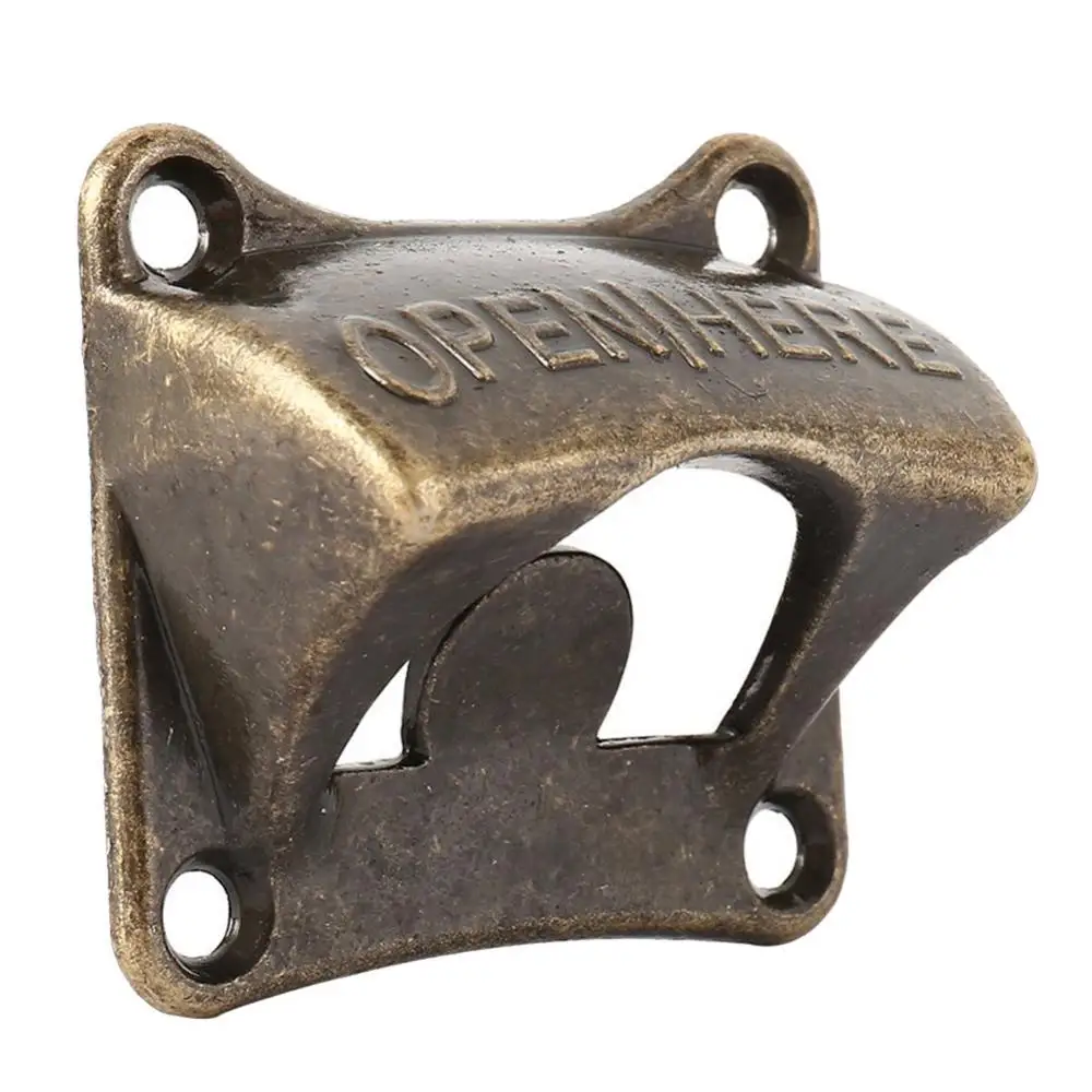 

Vintage Bronze Wall Mounted Wine Beer Soda Bottle Cap Opener Bar Accessories Kitchen Gadget Sets For Homeоткрывашка для консерв