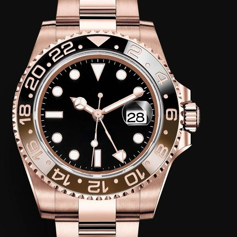 

High-Top Automatic Watch Mens Mechanical Watch Ceramic Stainless Steel Rose Gold Black Ceramic