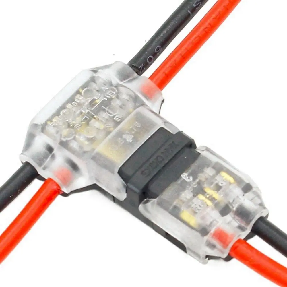 

5pcs 2 Pin 2 Way With Lever Pluggable T Shape Stripping Connector Conductor Terminal Block Wire Wiring Connector Cable Clamp