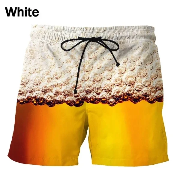 Популярные новые крутые пляжные шорты для пива мужские с 3D принтом модные