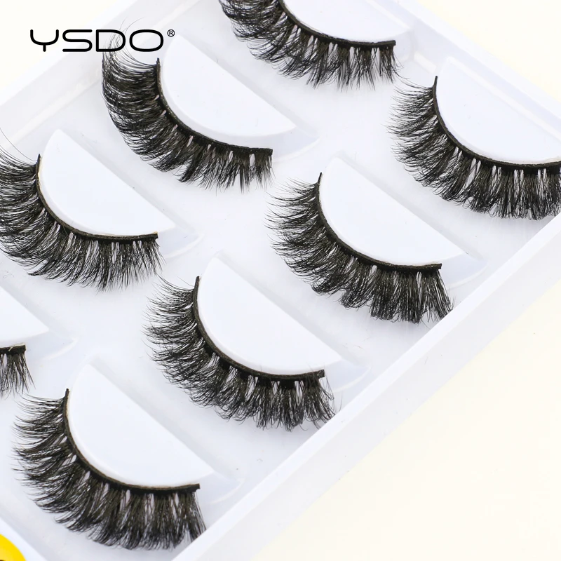 

YSDO 3/5 Pairs False Eyeashes Dramatic Volume 3D Mink Lashes Natural Fluffy Faux Mink Eyelashes Maquiagem Cilios Fake Lashes