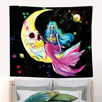 mandala tapestry aesthetic mermaid psychedelic wall hanging blanket tapestry with moon for home bedroom living room decorations