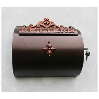 vintage retro water proof metal mailbox letterbox postbox lock outdoor mail box