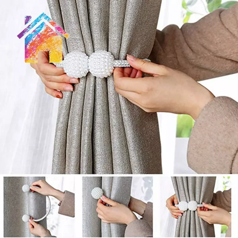 

Piece of New Pearl Buckle Curtain Clip Curtain Frame Lace Buckle Clip Hanging Ball Buckle Lace Curtain Accessories Home Decora