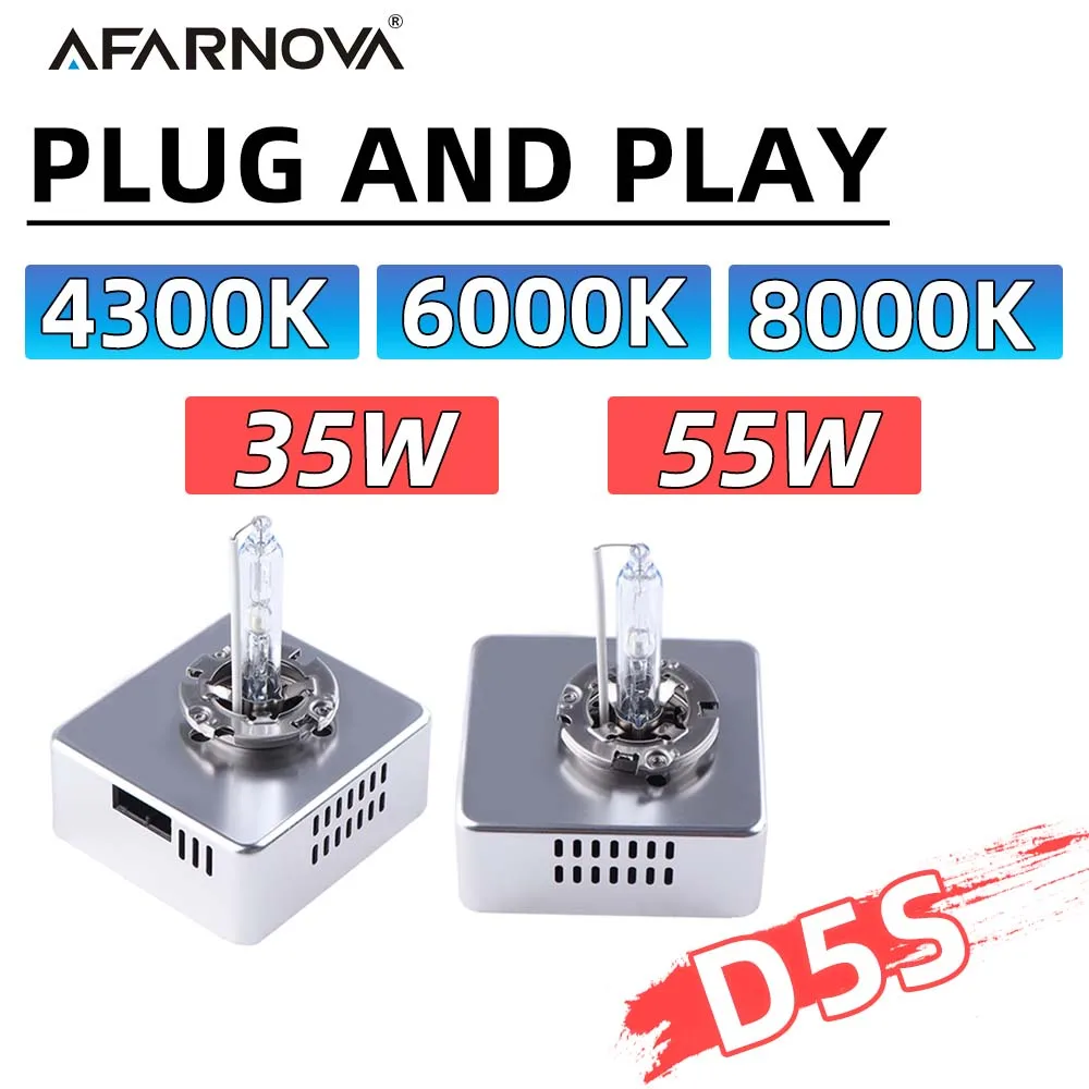 2 шт. D5S 35 Вт 55 4300 К 6000 8000 Лампа для фар Plug & Play 1:1 HID Балластный комплект BMW Benz Audi VW