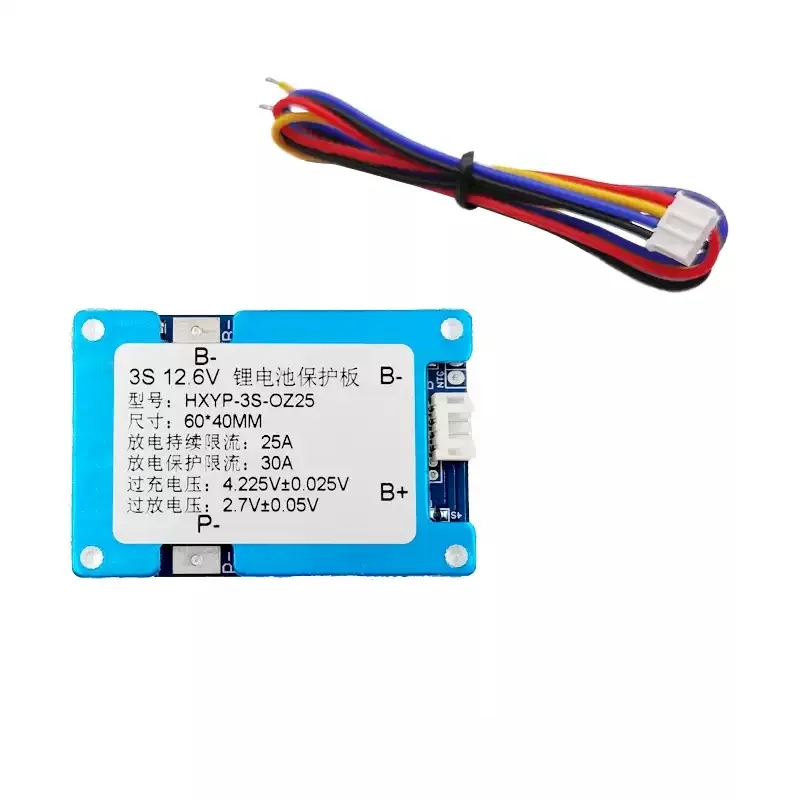 Фото Плата защиты литиевых аккумуляторов 18650 3S 4S 5S 25A BMS с балансировкой 12.6V 16.8V 21V и радиатором №3