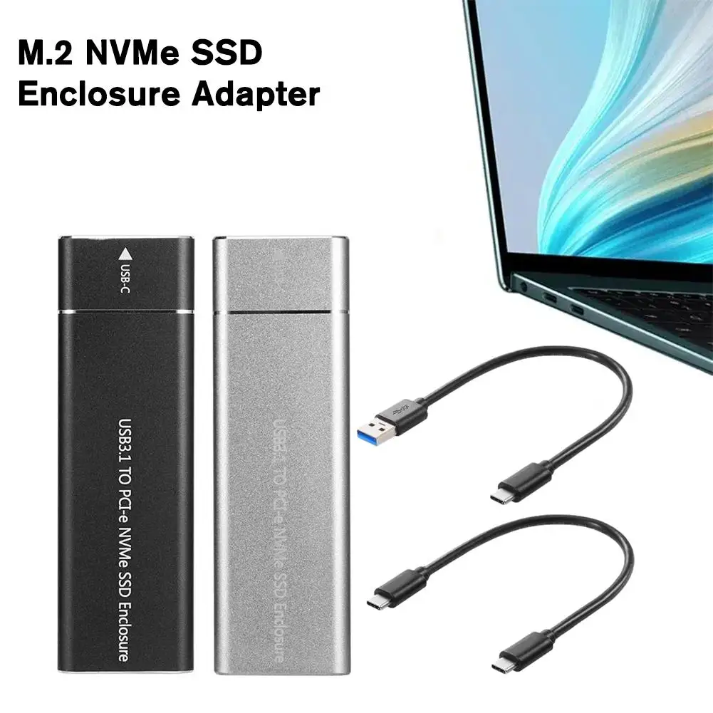 Алюминиевый корпус M.2 Nvme для Ssd-накопителя Usb C 3 1 Gen2 10 Гбит/с Pcie внешний 2230/2242/2260/2280 M2