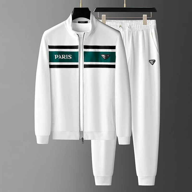 Casual sportswear set men's autumn 2022 new cardigan sweater youth fashion handsome matching two-piece set