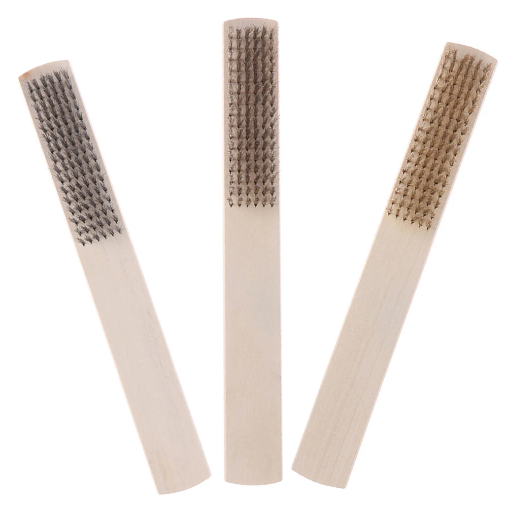 

Copper Wire Brush Stainless Steel Wire Brush Rust Removal Clean Brush 8.07Inch For Clean Scales Rust Dirt Oil Stain Paint Coat