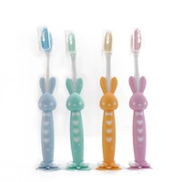 4 pack household cartoon toothbrush children bamboo charcoal soft hair set silicone cute clean teeth brushing toothbrushes