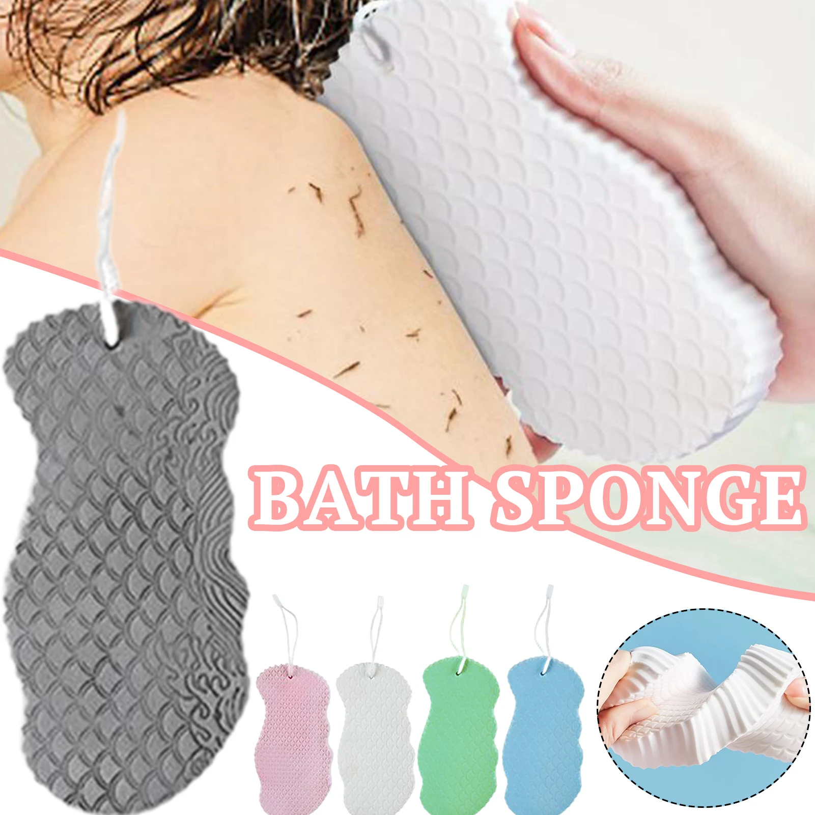 

Newly Bath Body Shower Sponge Scrub Exfoliator Dead Skin Remove for Adults Children Reusable Super Soft Exfoliating Bath Sponge