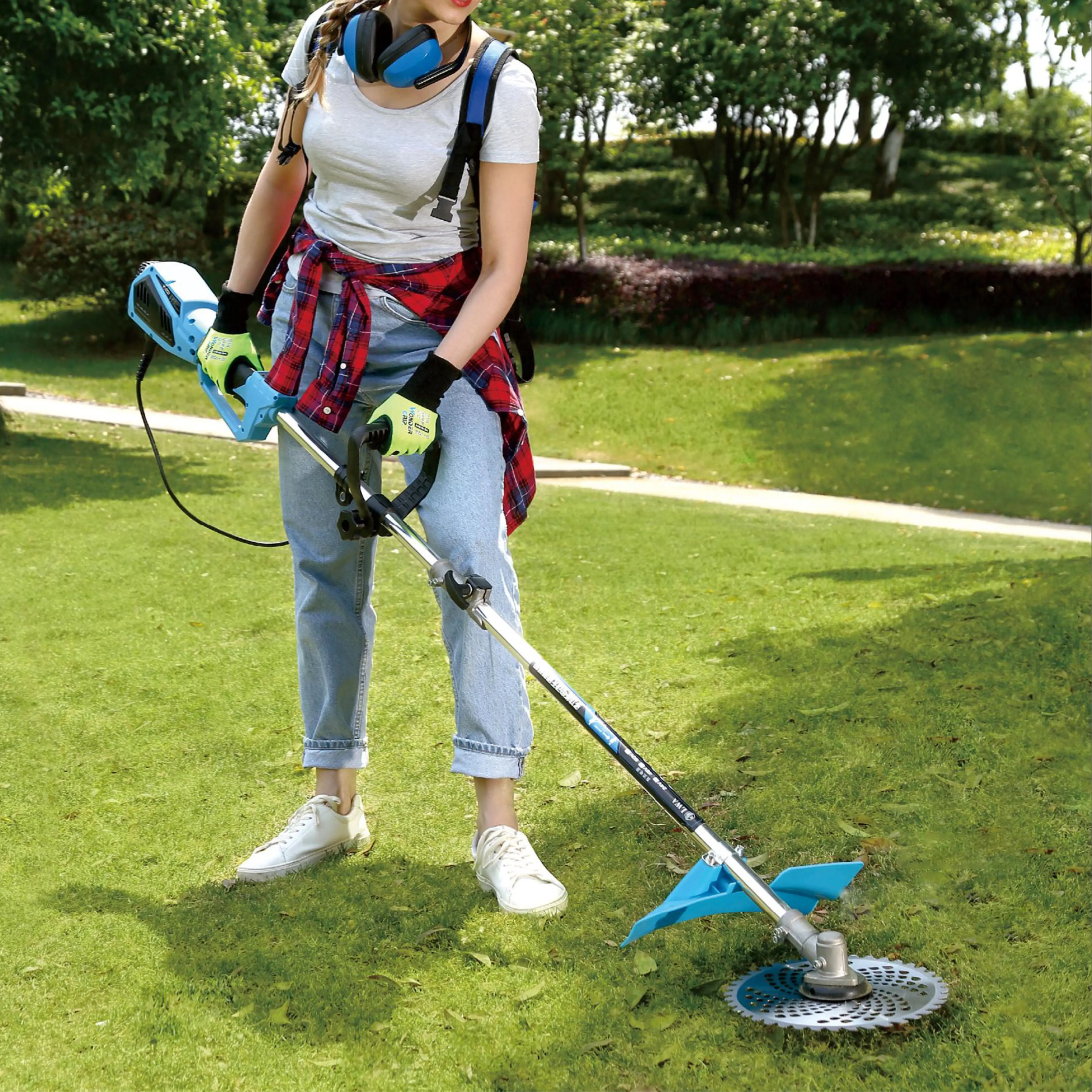 

Wholesale Electric Battery Powered Brush Grass Cutter Weed Cutter String Trimmer for garden