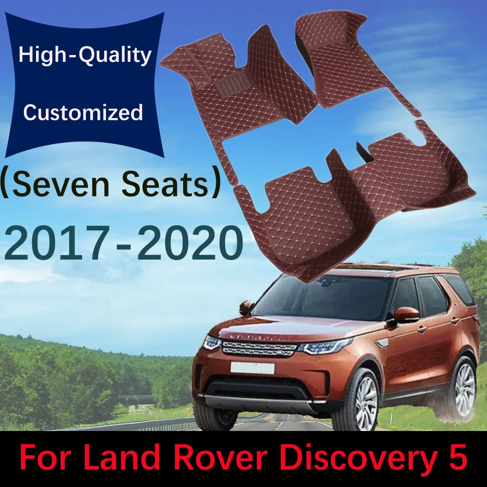 Купи Custom Leather Car Floor Mats For Land Rover Discovery 5 Seven Seat 2017 2018 2019 2020 Automobile Carpet Rugs Auto Foot Pads за 1,920 рублей в магазине AliExpress
