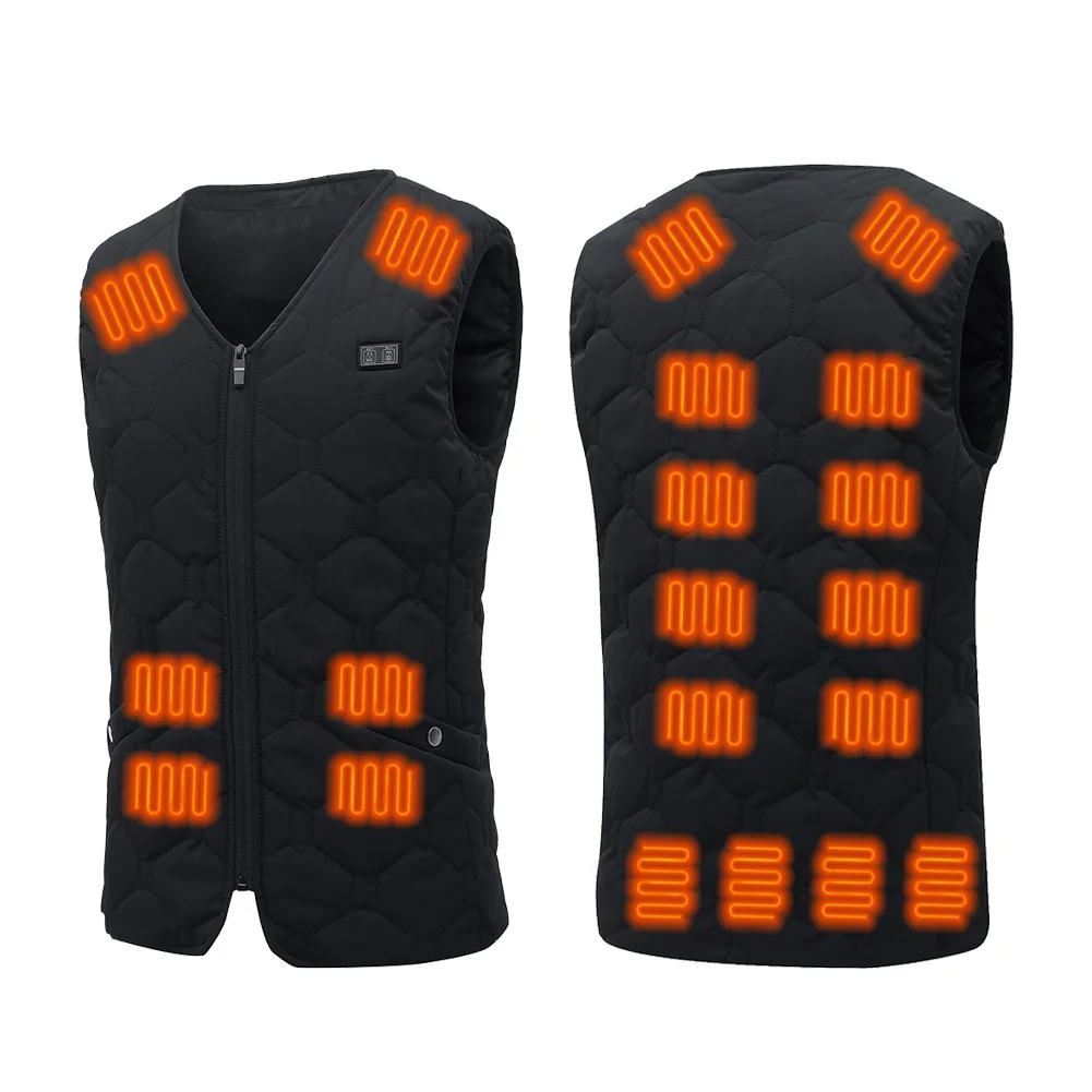 

20PCS Winter Warm jacket Men Women Intelligent Heating vest Thermal Sleeveless Heated Jacket Electrical Fishing Trekking Hunting