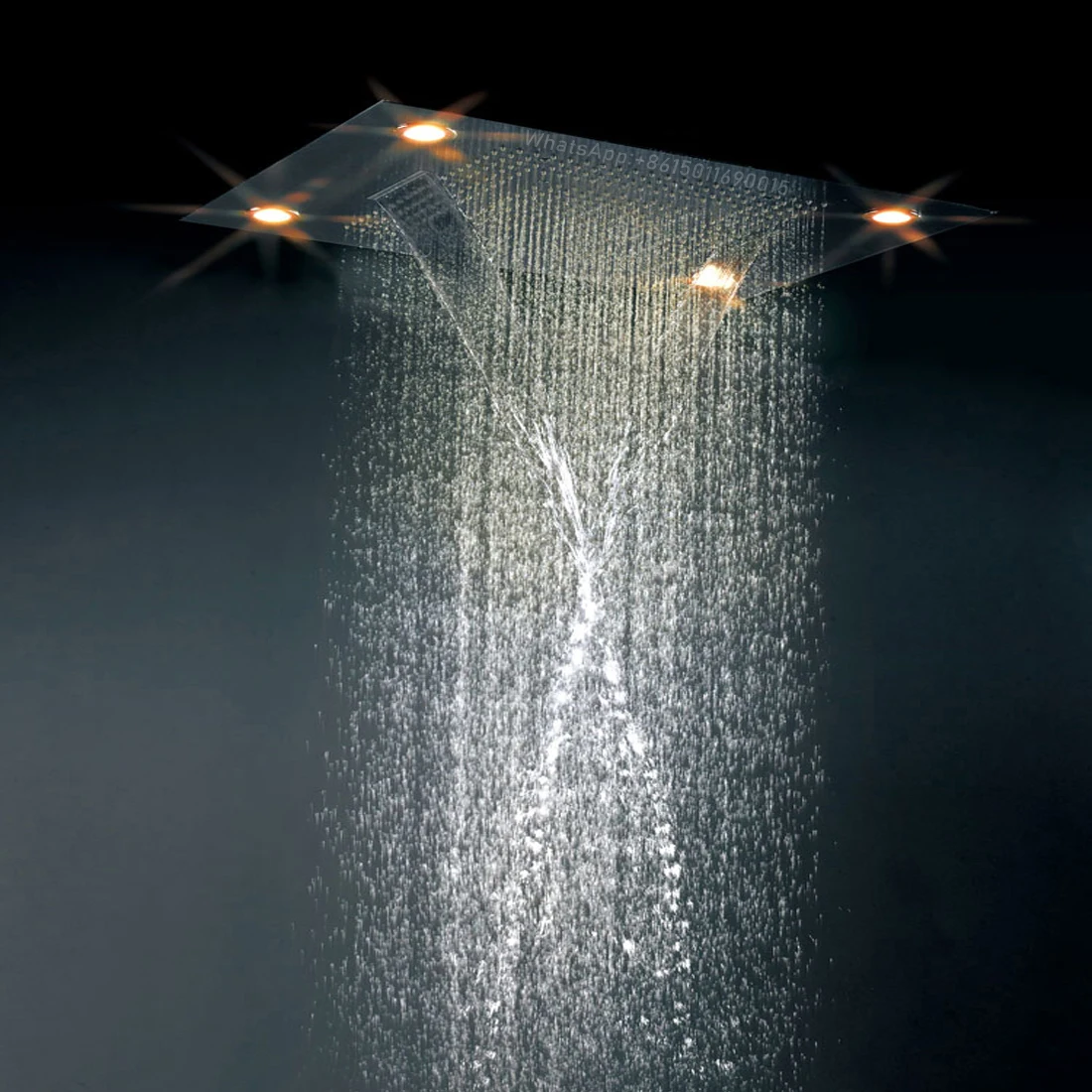 

Shower top spray embedded hidden shower set is concealed into the wall type shower full copper thermostatic pre-buried
