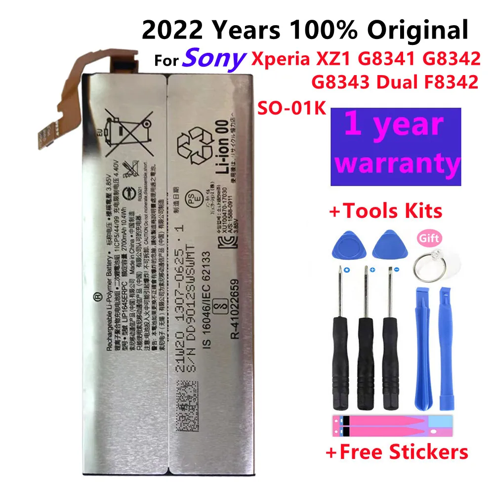 

2022 Years 100% Original For Sony Xperia XZ1 G8341 G8342 G8343 XZ1 Dual F8342 SO-01K Original LIP1645ERPC 4800mAh Battery