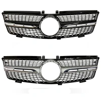 front mesh bumper grille fit for mercedes benz ml class w164 2005 2012 black silver