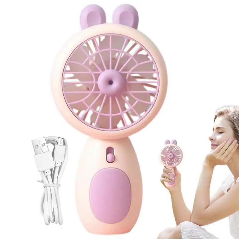 

Портативный ручной мини-вентилятор с зарядкой от USB, Женский Карманный вентилятор со съемным кронштейном для детей и женщин